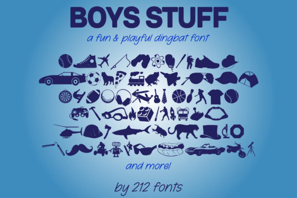 Boys Stuff: A Fun Dingbat Font for Creative Branding