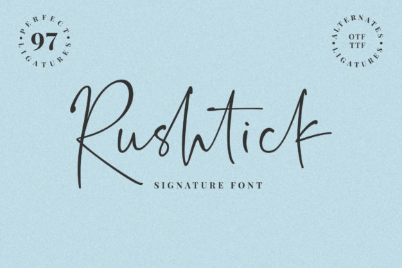 Discover the Elegance of Rushtick: A Handwritten Font for Web Design