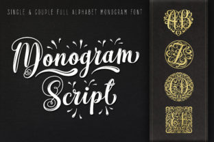 Monogram Script: A Charming Decorative Font for Makers